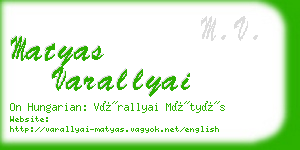 matyas varallyai business card